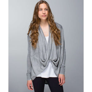Lululemon athletica Iconic Wrap Heathered Long Sleeve Sweater Size 2